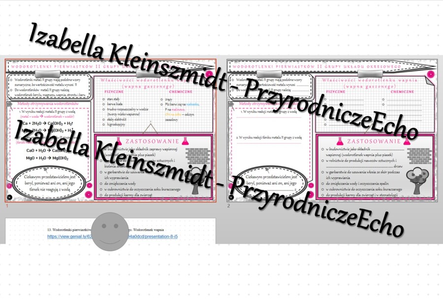 Minizestaw na temat „Wodorotlenki pierwiastków II grupy układu okresowego. Wodorotlenek wapnia” – sketchnotka + karta pracy w power point + gratisowy link do prezentacji multimedialnej niekomercyjnej wykonanej w genial.ly do indywidualnego pobrania i uży