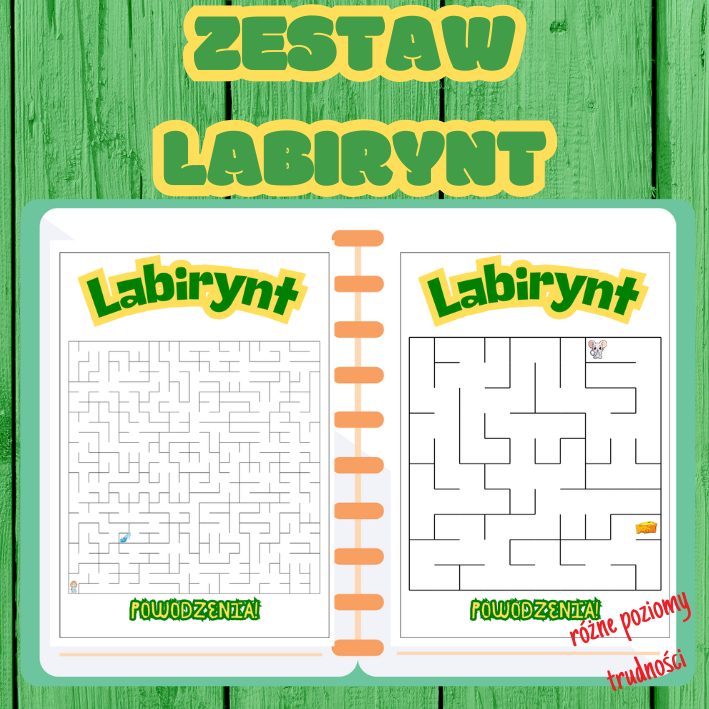 Labirynty - różne poziomy trudności
