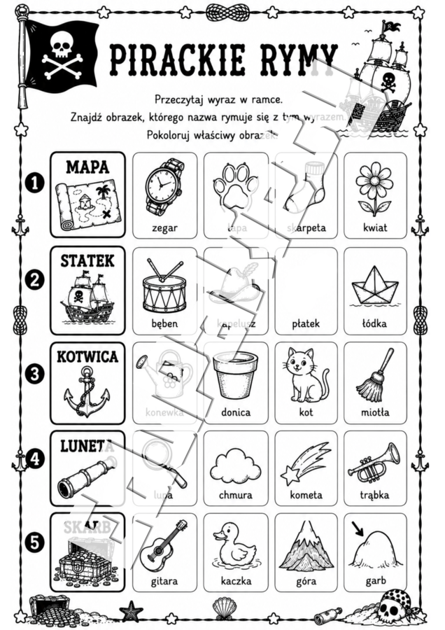 EDU PIRACI – Pakiet edukacyjny 100 stron (4–7 lat)