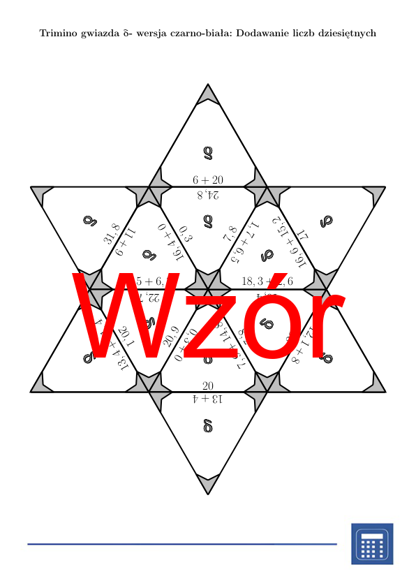 Trimino - Dodawanie liczb dziesiętnych | matematyka