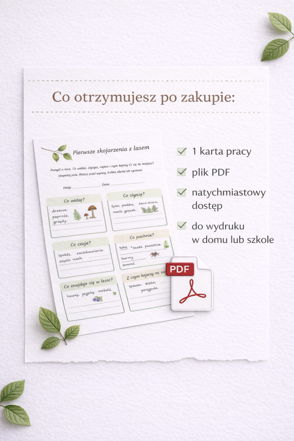 Pierwsze skojarzenia z lasem [Karta pracy]