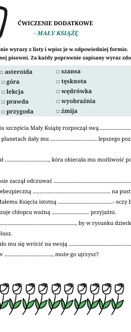 Lektury bez byków. Seria dyktand (nie tylko) dla ósmoklasisty. Mały Książę.