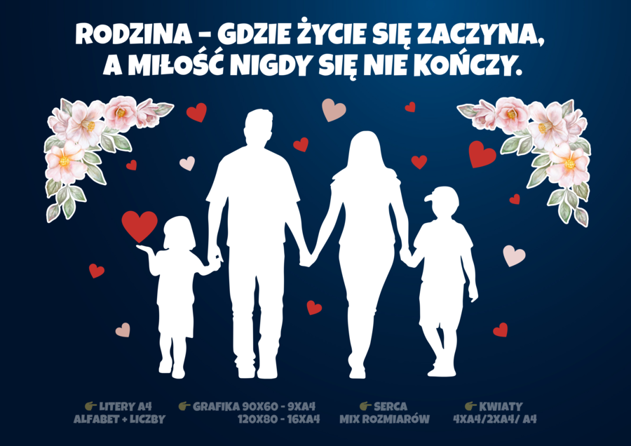 DZIEŃ RODZINY DEKORACJA + DOWOLNY NAPIS