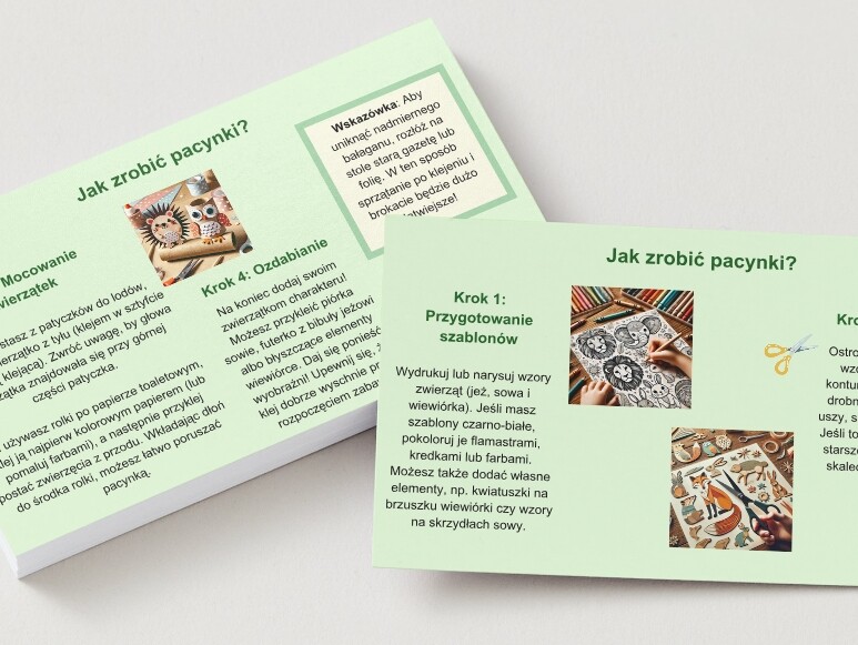 Pacynki i kukiełki zwierząt. Mini-teatrzyk - jak dbać o środowisko.