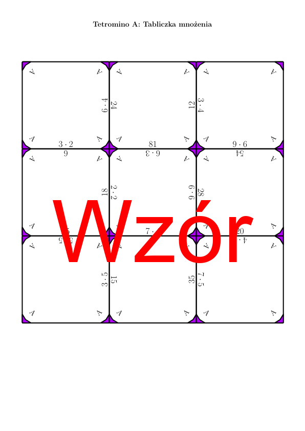 Tetromino - Tabliczka mnożenia | matematyka