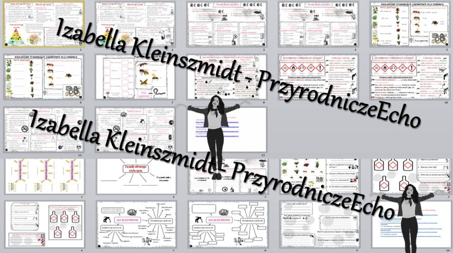Megazestaw sketchnotek i kart pracy + 4 gratisowe - niekomercyjne linki do prezentacji multimedialnych oraz 6 lekcji multimedialnych - niekomercyjnych wykonanych w genial.ly do indywidualnego pobrania i użycia do celów niekomercyjnych z PRZYRODY do klasy