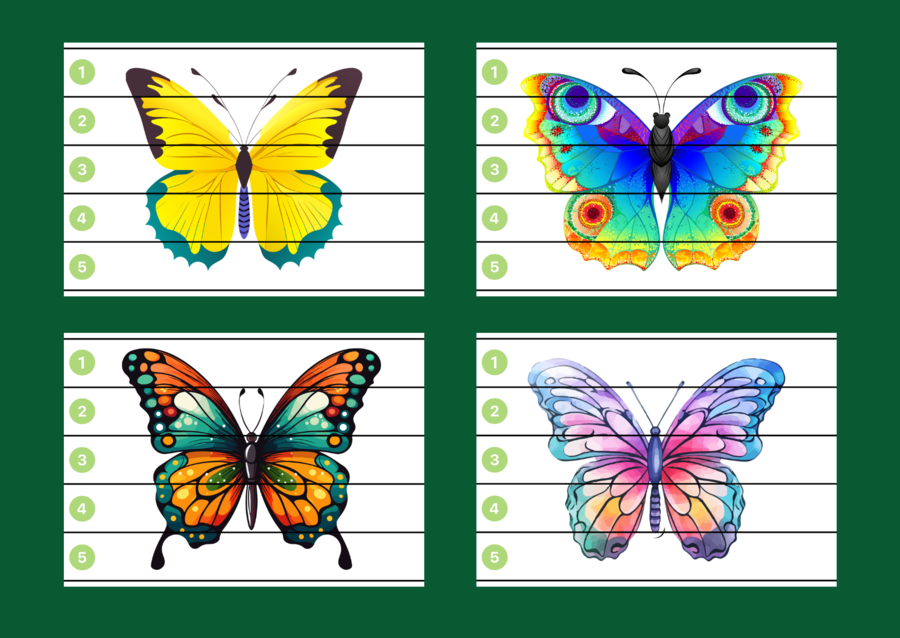 DZIEŃ MOTYLA – puzzle – WIOSNA - biblioteka – świetlica – przedszkole – 12 wersji