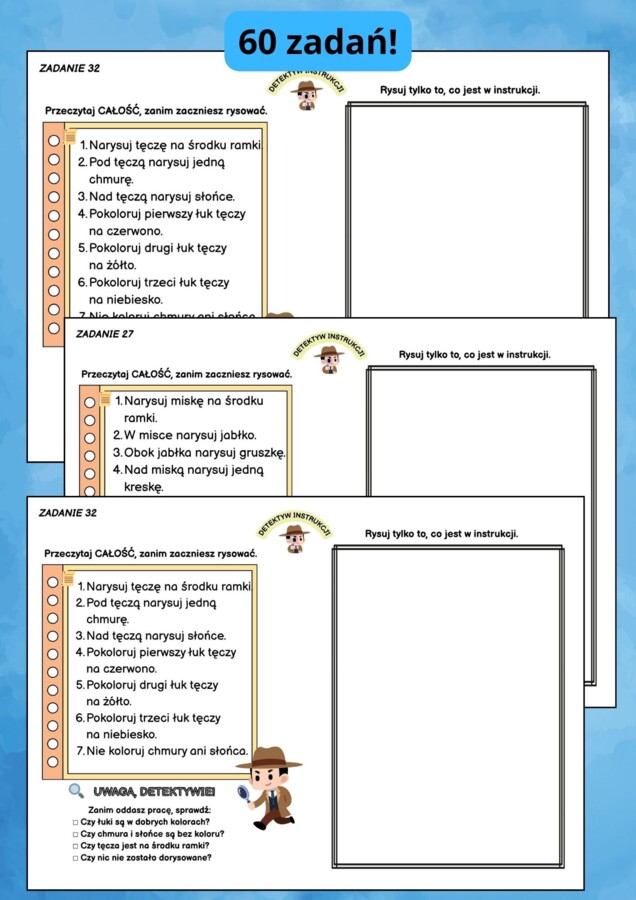 Detektyw instrukcji. Czytam. Myślę. Sprawdzam (1-3)