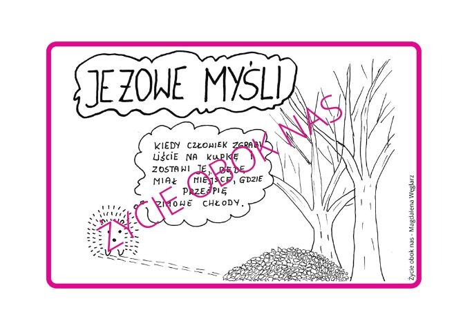 Kolorowanka "Jeżowe myśli"