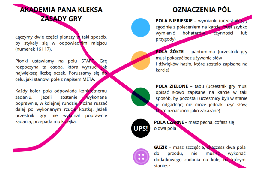 Zestaw - praca z lekturą "Akademia pana Kleksa"