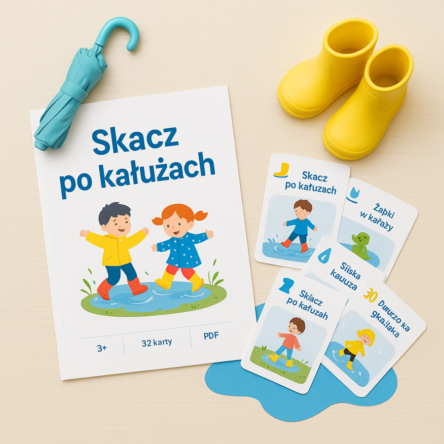 Karty ruchowe „Skacz po kałużach”