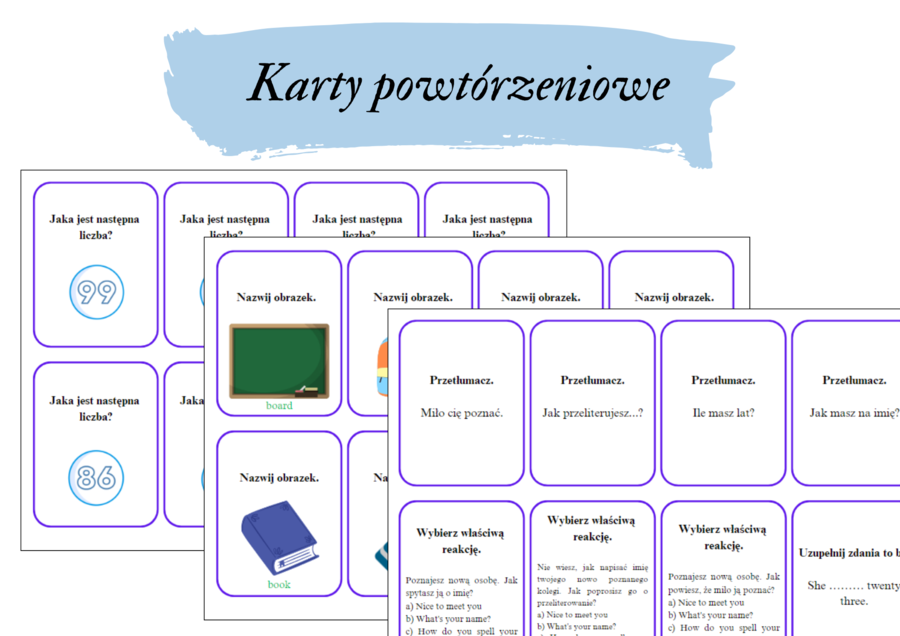 Brainy 4 unit 1 karty powtórkowe do gier