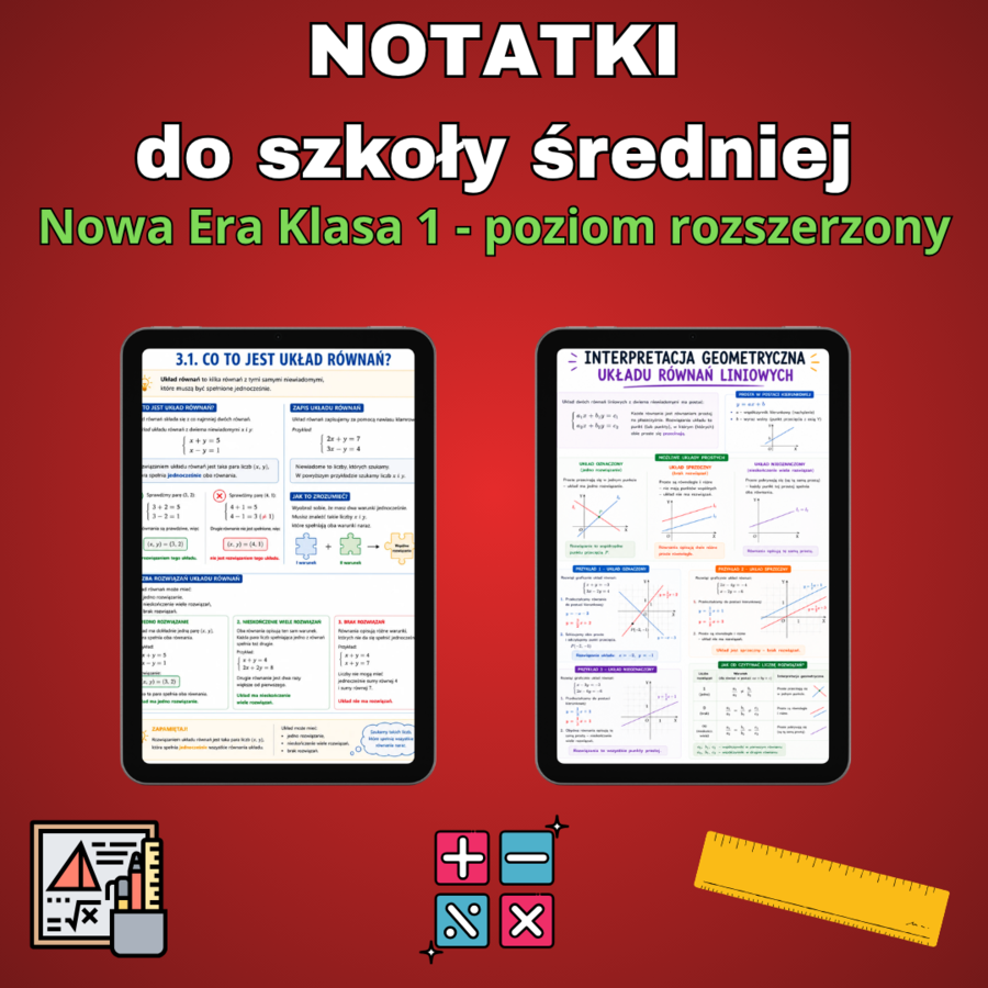 Notatki z matematyki do 1 klasy - Nowa Era 1P