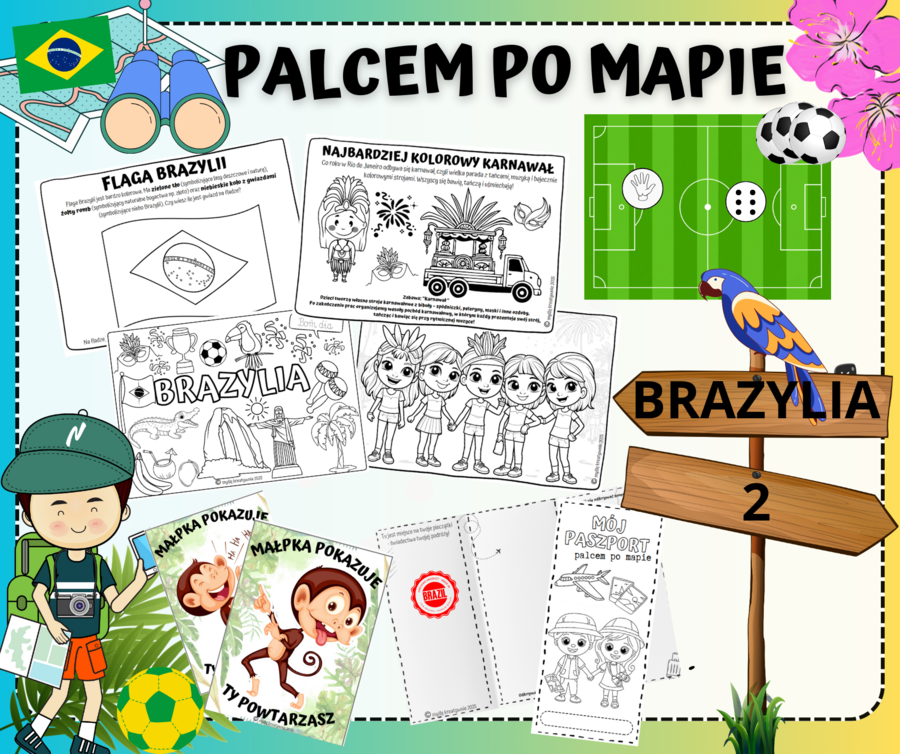 BRAZYLIA - PALCEM PO MAPIE