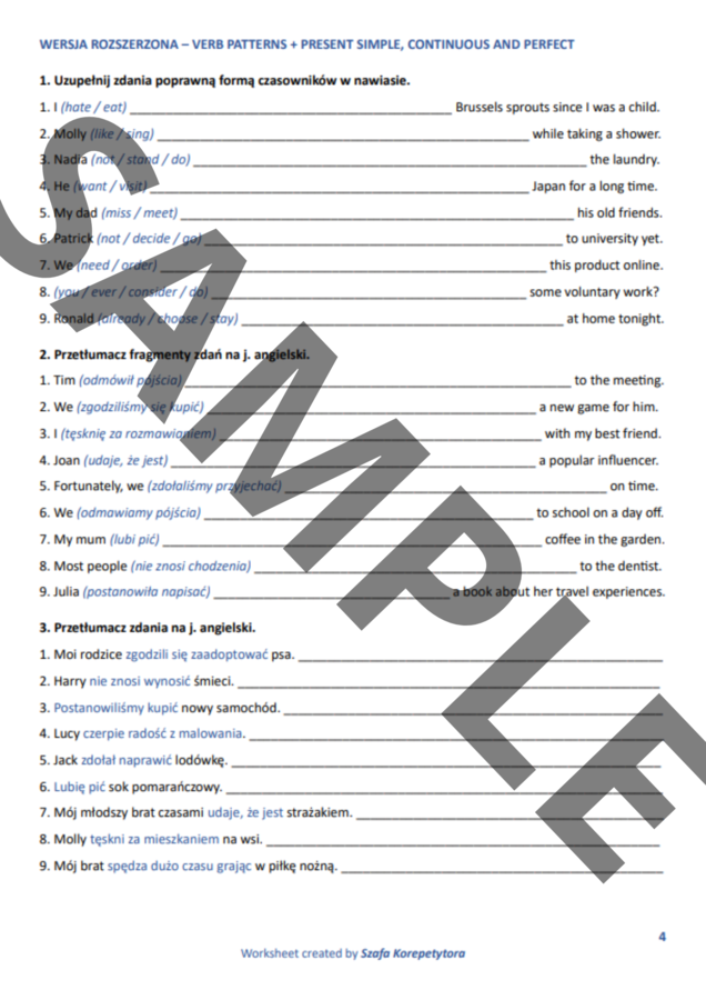 Focus 2 2nd edition 1.5. VERB + -ING OR VERB + TO INFINITIVE