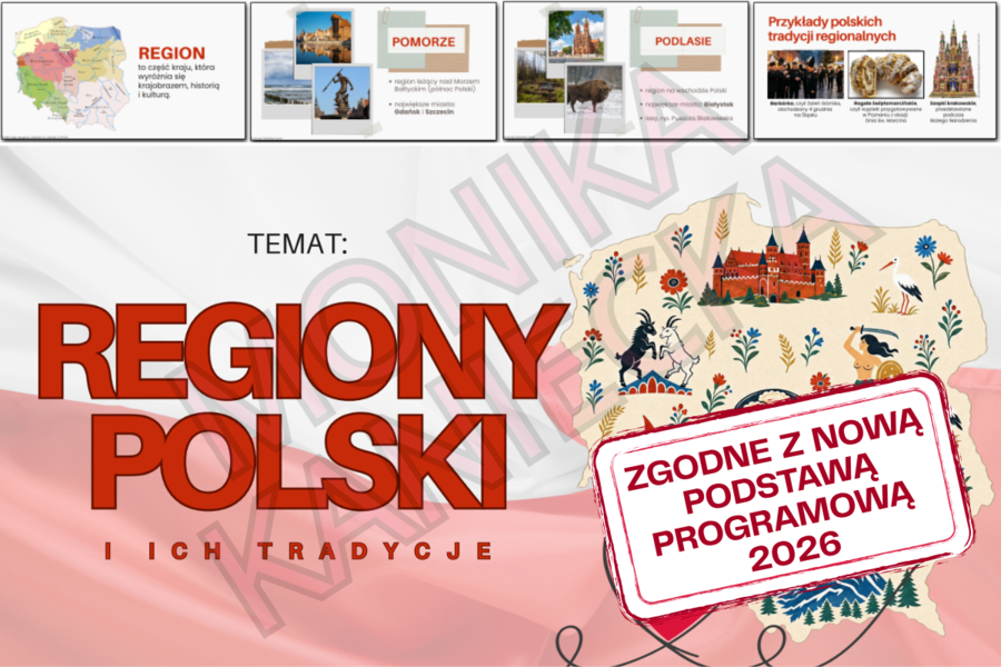 Regiony Polski i ich tradycje - prezentacja historia klasa 4 NOWA PODSTAWA