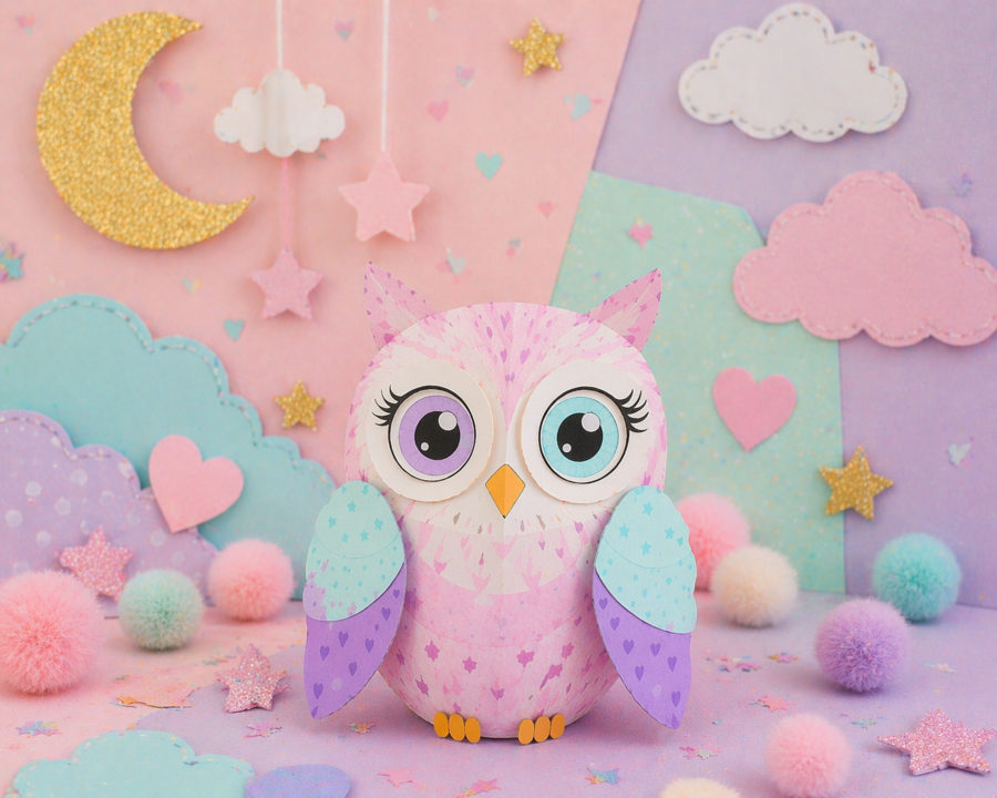 Zbuduj papierową sowę 3D