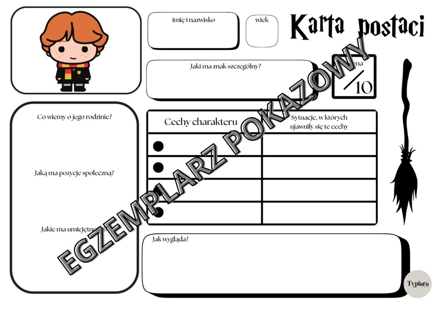 Karty postaci - "Harry Potter i Kamień Filozoficzny"