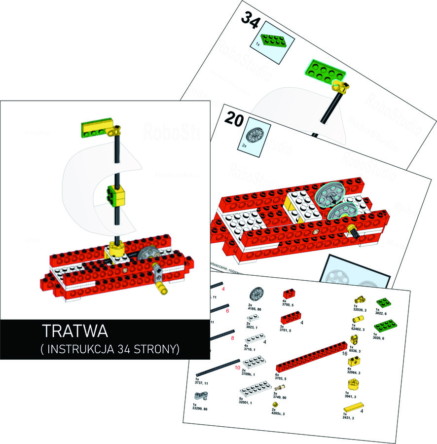 Instrukcja tratwa LEGO ® Education Maszyny Proste (nr 9689), simple machines set- robotyka dla dzieci