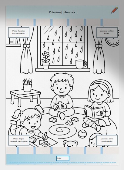 Karty pracy „Deszczowa pogoda”