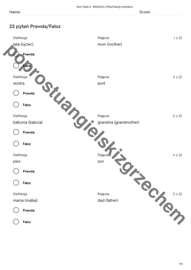 Flash 4 – Module 2 – testy