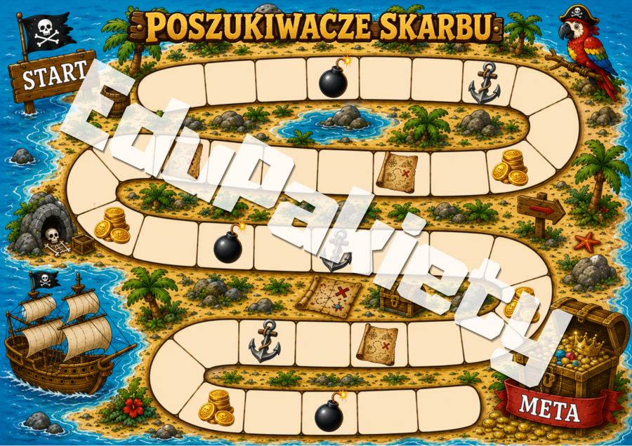 EDU PIRACI – Pakiet edukacyjny 100 stron (4–7 lat)