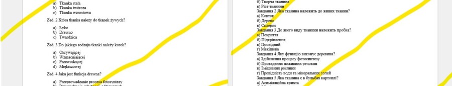 Kartkówka tkanki roślinne