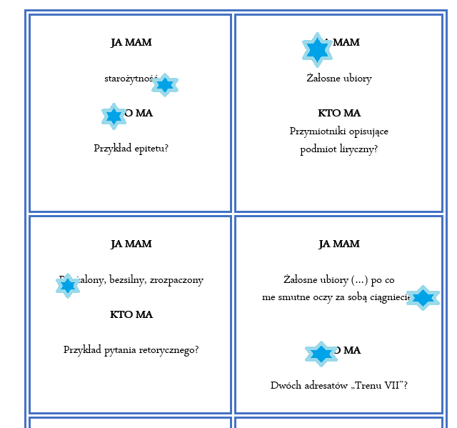 Ja mam, Kto ma... TRENY