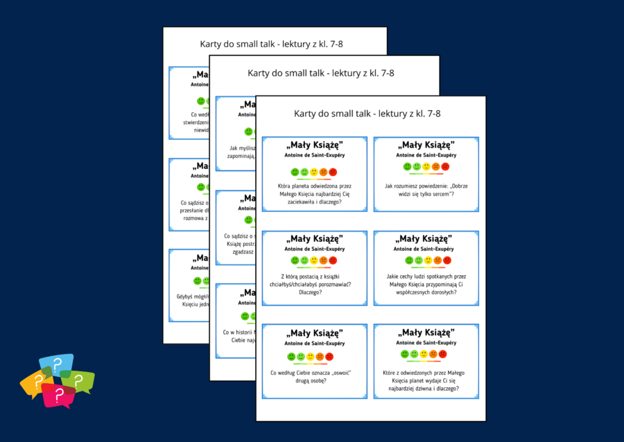 "MAŁY KSIĄŻĘ" – Karty do SMALL TALK – lektury – gra