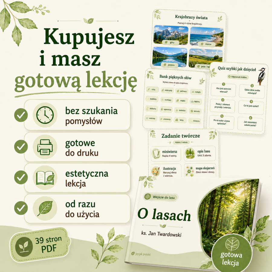 Prezentacja na lekcję. "O lasach".