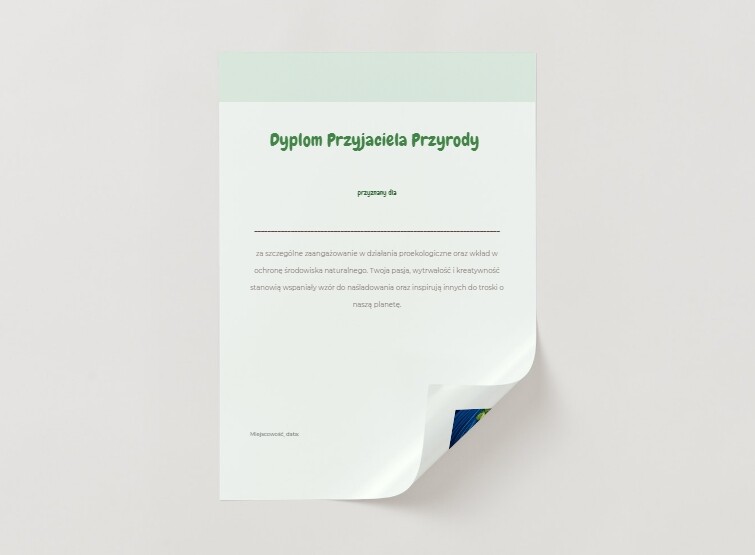 Dyplom przyjaciela przyrody