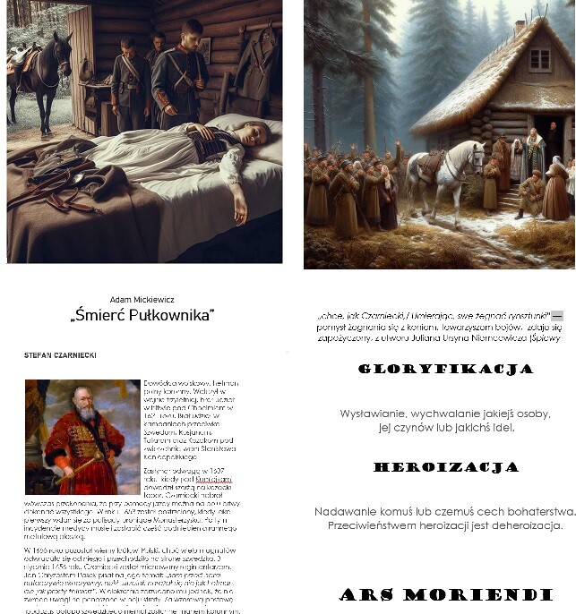 Śmierć Pułkownika Adam Mickiewicz - lekcja prezentacja