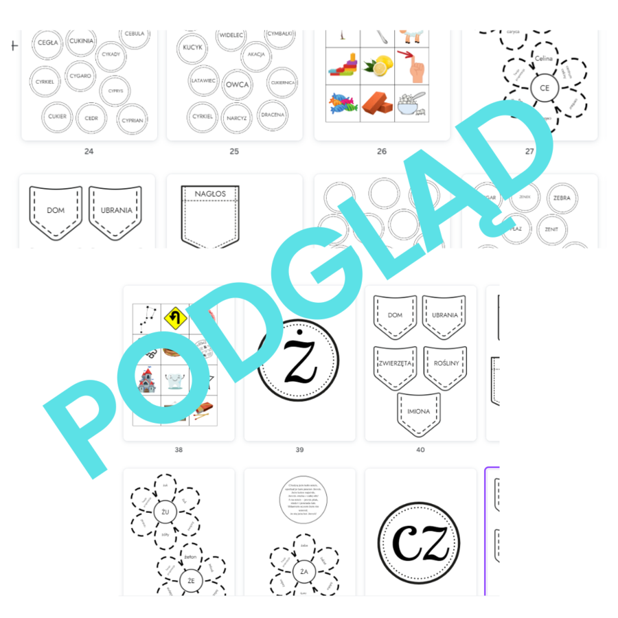 Lapbook głoska [ż] } logopedia poznawanie głosek i liter