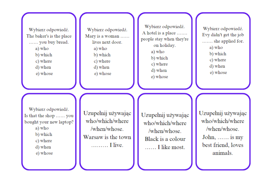 Brainy 7 unit 1 - karty powtórzeniowe do gier