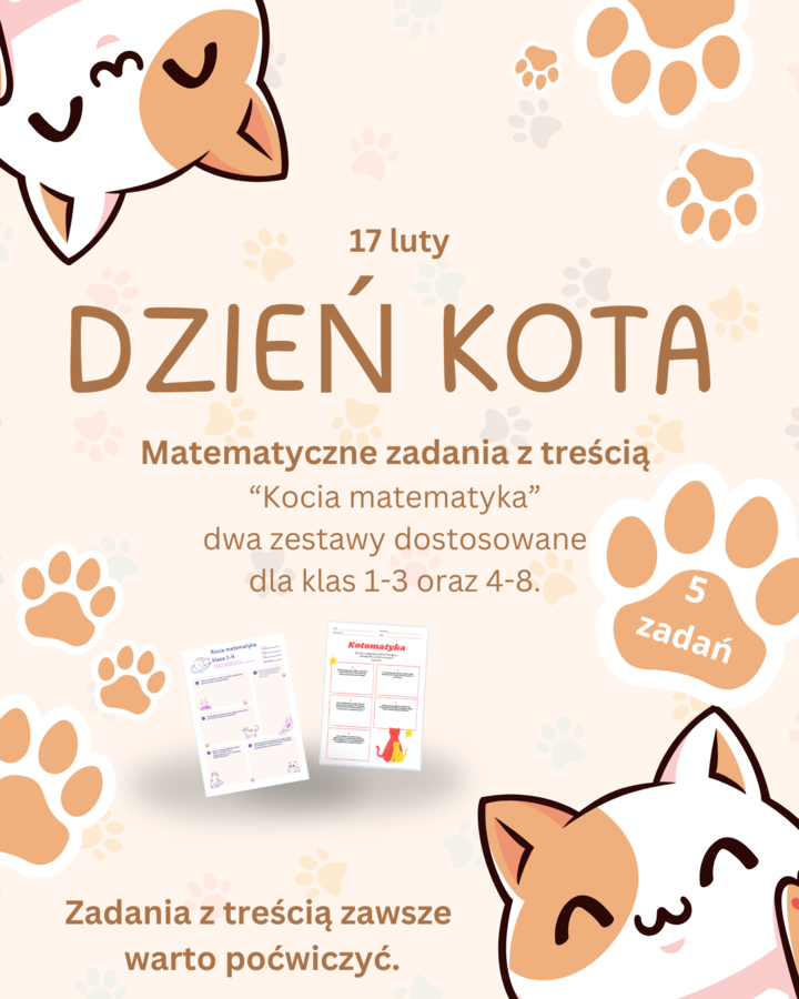 🐾 Dzień Kota – Kocia Matematyka 🐾