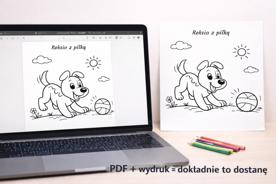 Pokoloruj Reksia. [Kolorowanki]