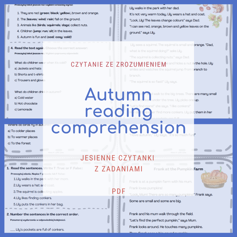 Autumn reading comprehension | Jesienne czytanki po angielsku | Czytanie ze zrozumieniem