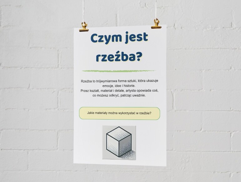 Plakat: "Co to jest rzeźba?"