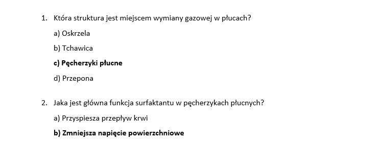 Test- oddychanie człowieka