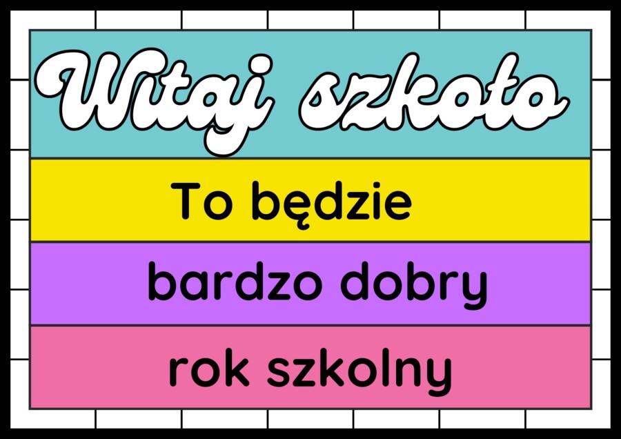 Rozpoczęcie roku szkolnego, plakat XXL