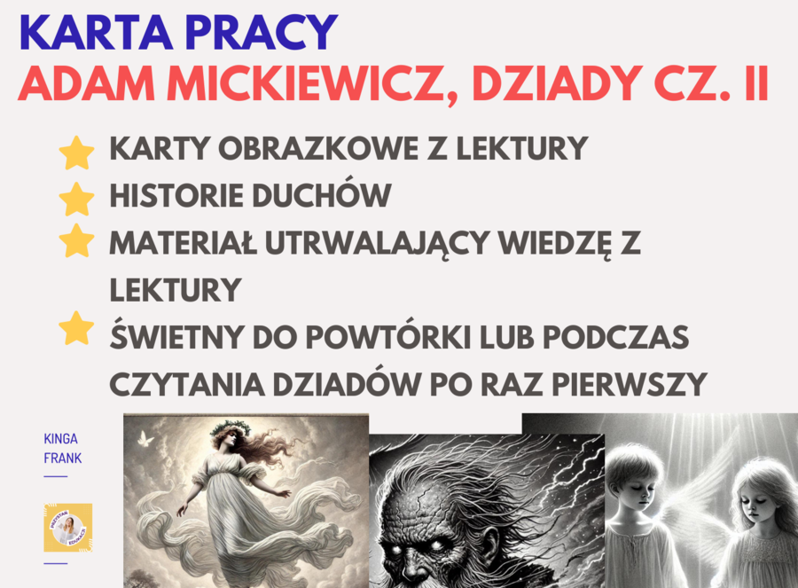 📚 Karty Pracy z Dziadów cz. II – Charakterystyka Duchów 📚 #egzaminósmoklasisty #dziadycz.II