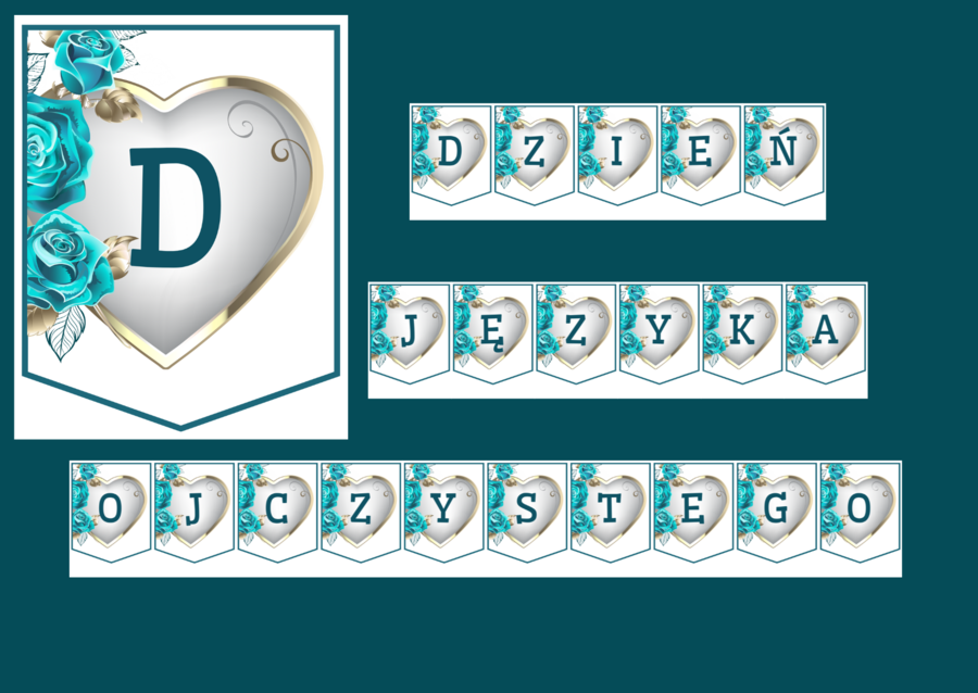 DZIEŃ JĘZYKA OJCZYSTEGO – biblioteka – GIRLANDA - gazetka – wersja 4