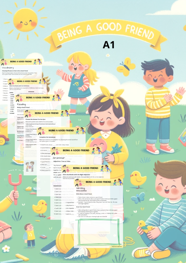 Gotowa Lekcja_Karty Pracy Being a good friend A1