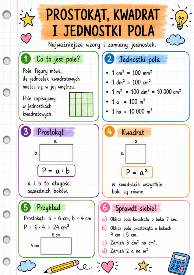 Notatki, które uczą – matematyka klasa 7