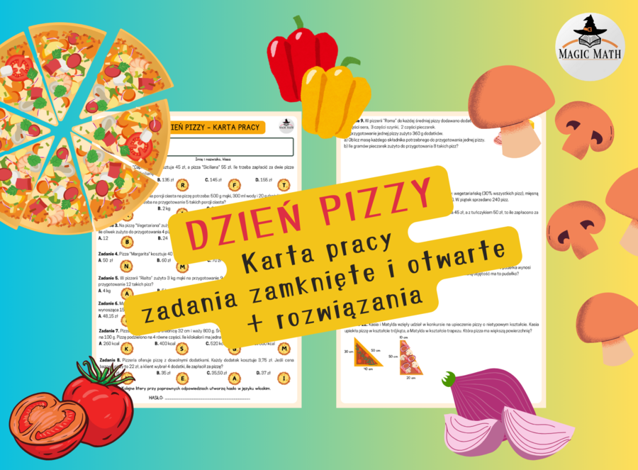 DZIEŃ PIZZY - KARTA PRACY - przygotowanie do egzaminu