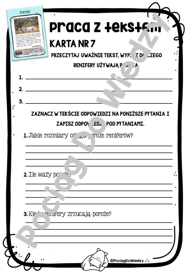 Zima - Wszystko o reniferach