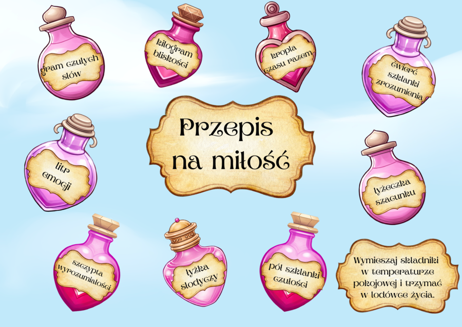 WALENTYNKI GAZETKA "PRZEPIS NA MIŁOŚĆ"