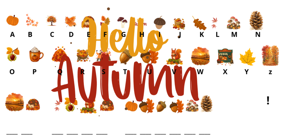 Autumn Vocabulary activities- zestaw 8 zadań na słownictwo