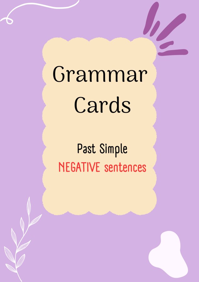 Past Simple/ Karty do mówienia/ Mówienie/ Speaking/ Konwersacje/ Klasy 4-8/ Klasy 4-6/ Klasy 6-8/ SP/ Warm-up/ Rozgrzewka/ Speaking cards/ Gramatyka/ Grammar/ Speaking cards grammar/ Grammar cards/ E8