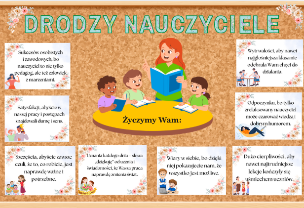 📚✨ Gazetka na Dzień Nauczyciela – 37 stron A4|Duży plakat w zestawie| 9 planszy z życzeniami ✨📚